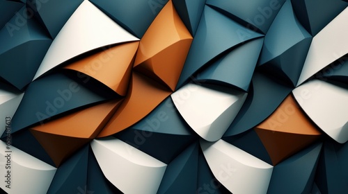 A fashionable and modern abstract geometrical artwork, featuring a 3D art wall design that adds a contemporary touch to any space. This modern background showcases a blend of geometric elements