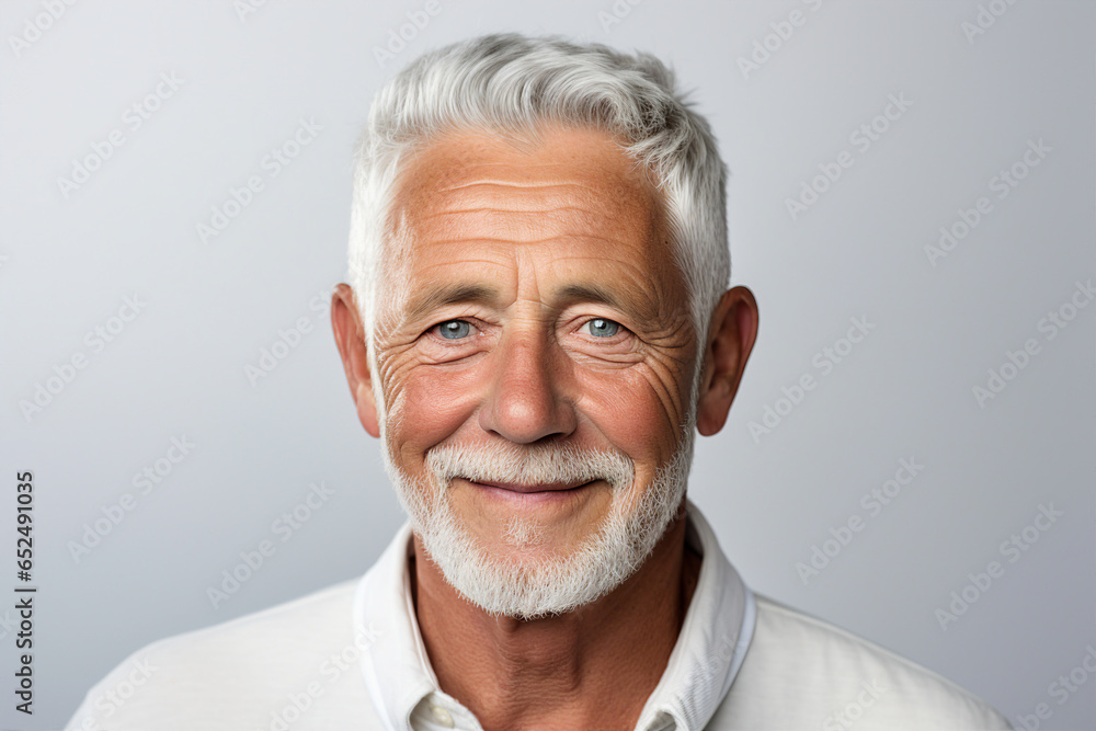 Portrait of handsome man with bright smile veneers after dentist isolated on white background Portrait of handsome man with bright smile veneers after dentist isolated on white background