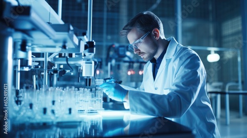 Lab technician working in a modern lab