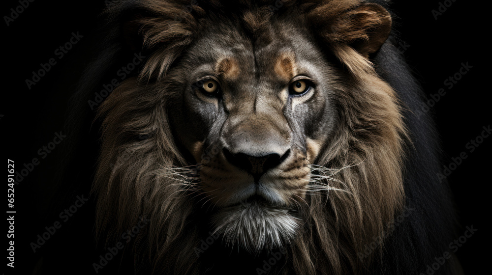 Close-up Portrait of a lion in natural Light