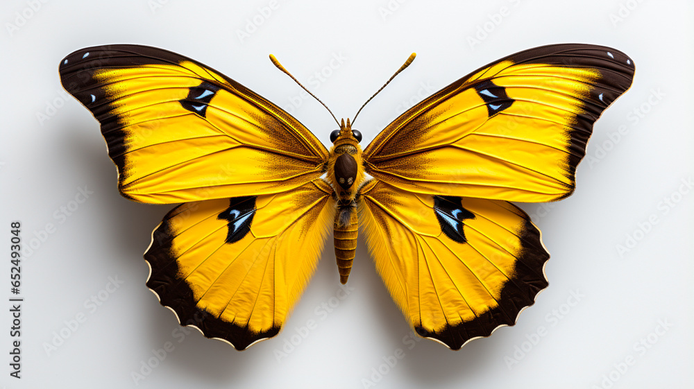 Fototapeta premium yellow butterfly, butterfly, butterfly on a white background
