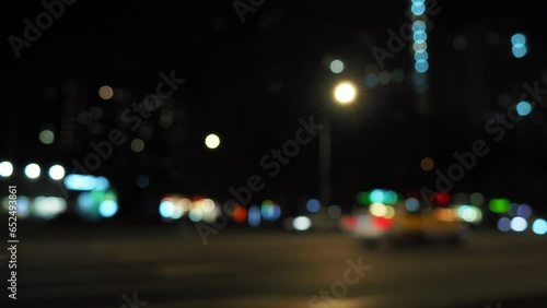 night car traffic in the city