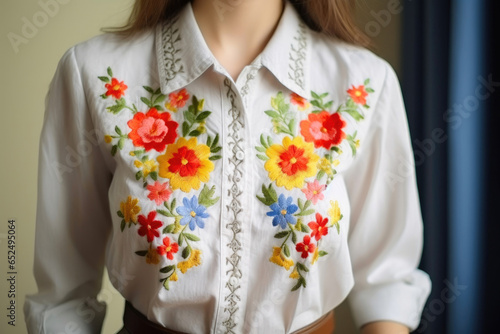 Handmade Embroidery on a Stylish Shirt © Luba