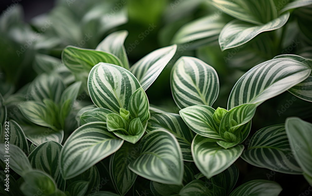 Details of lush plant with white and green leaves captured in close-up. Exotic and beautiful plant in soft white and green tones in natural beauty. Details of lush plant with white and green leaves captured in close-up. Exotic and beautiful plant in soft white and green tones in natural beauty.