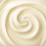 Close up of a mayonnaise cream swirl. 3d render.