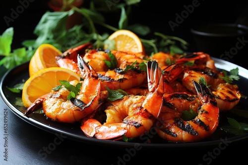 shrimps with lemon and parsley