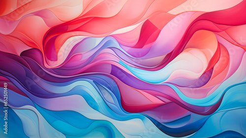 abstract painting of a colorful wave of color Generative AI