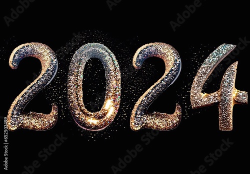 2024 new year background , generative Ai 