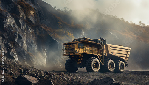 haul truck at coal mining site