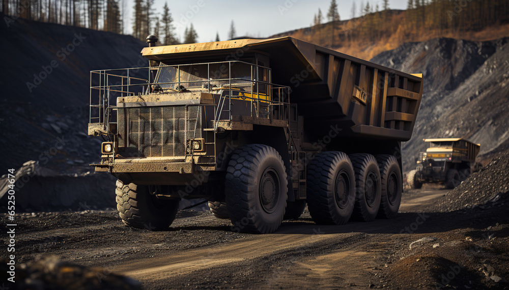 haul truck at coal mining site