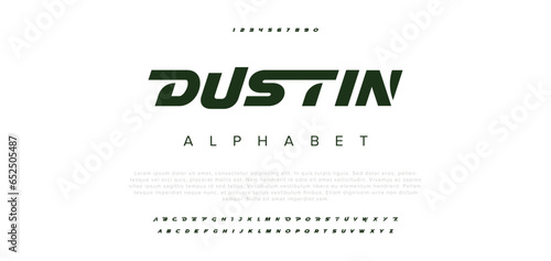 Dusting Abstract minimal modern alphabet fonts. Typography technology vector illustration