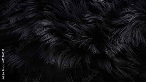black fur background.