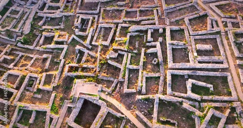 Shumen fortress Archaeological ancient fort of old Town Shoumen, Bulgaria, panorama landscape of touristic bulgarian landmark photo