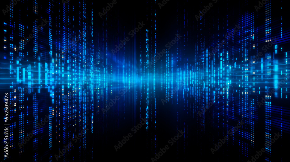 digital data concept with binary code