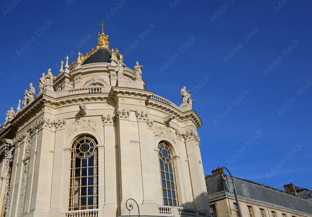 Royal chapel exterior - 17th century royal palace of Versailles, France