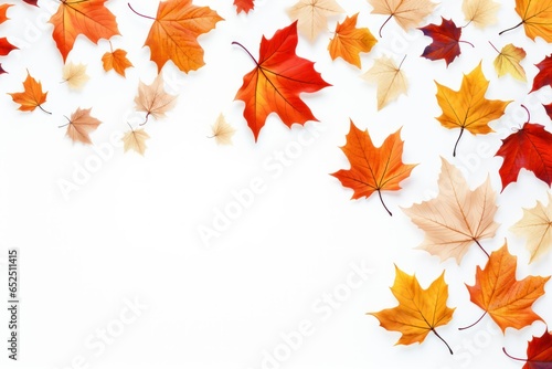 Leaves of Change: A White Background