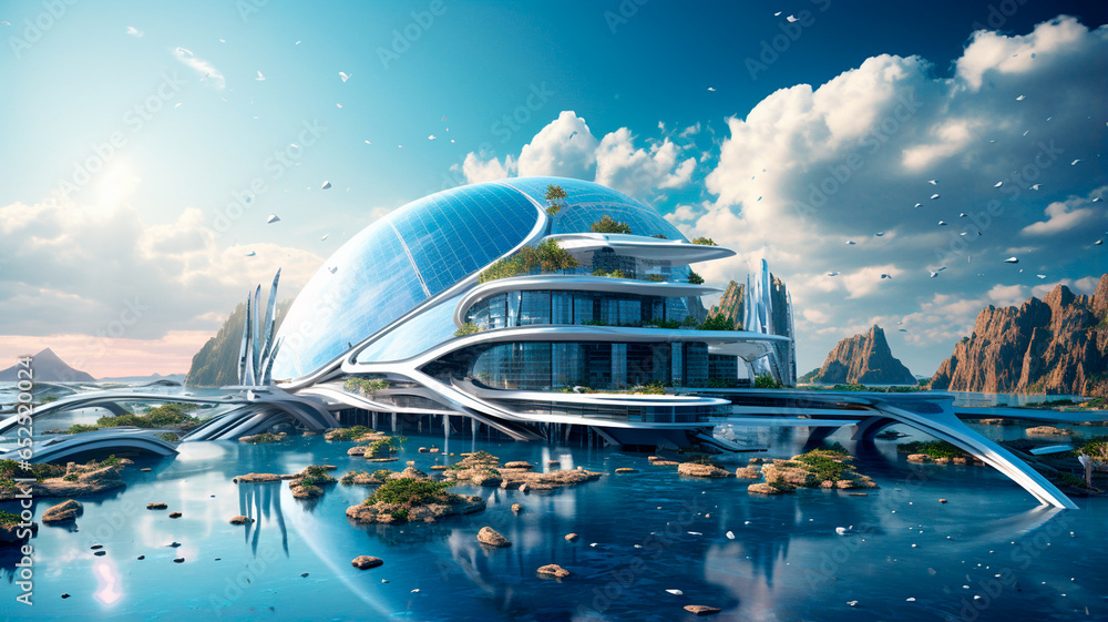 futuristic sci-fi city
