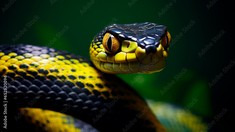 close up view of a snake. close up view of a snake.