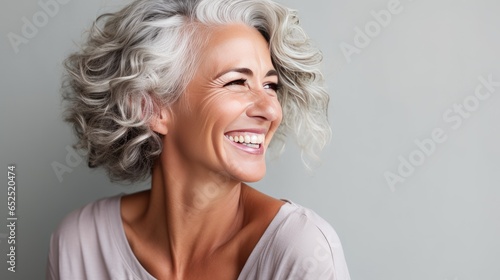 Portrait of a middle-aged smiling woman