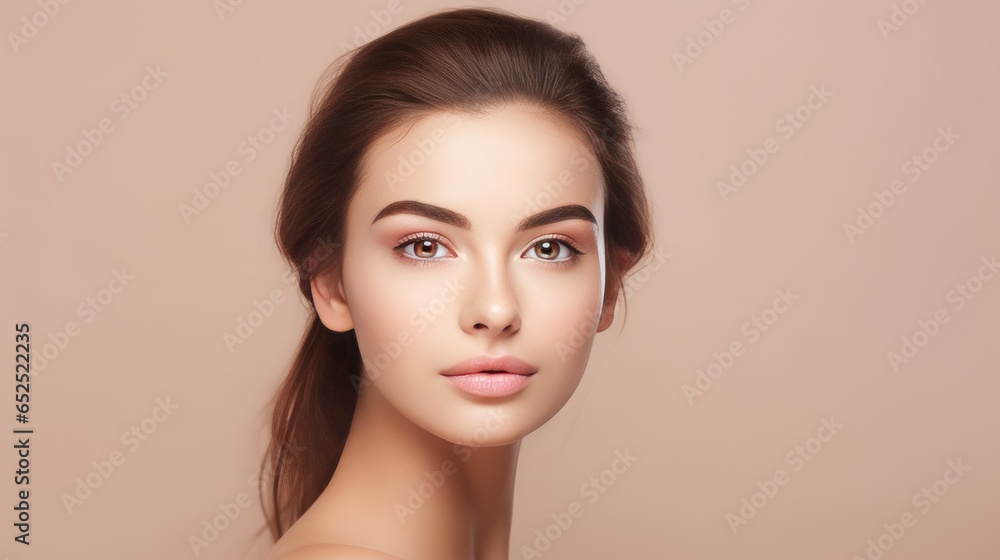 Beauty portrait of a young girl in a studio Beauty portrait of a young girl in a studio