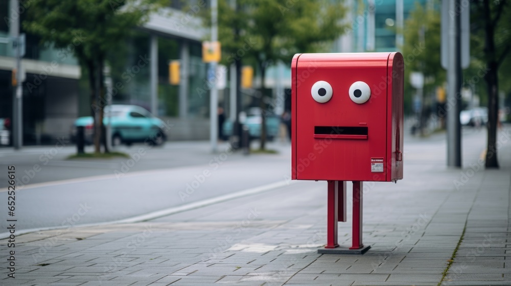 funny cartoon street mailbox ai generated funny cartoon street mailbox ai generated