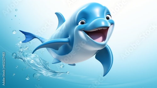 cartoon dolphin ai generated