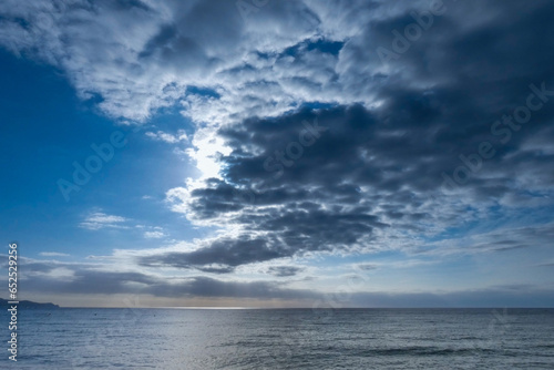 Sky, sea and clouds in the Mediterranean sea