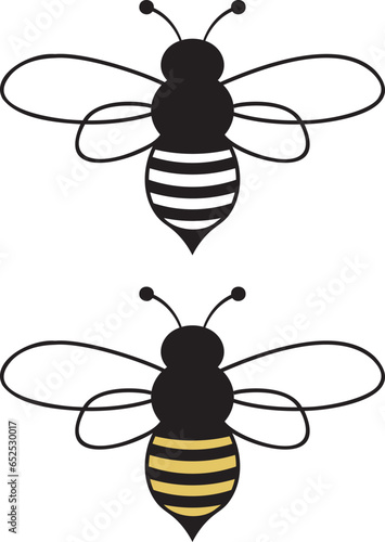 Large bumble bee symmetrical graphic.
