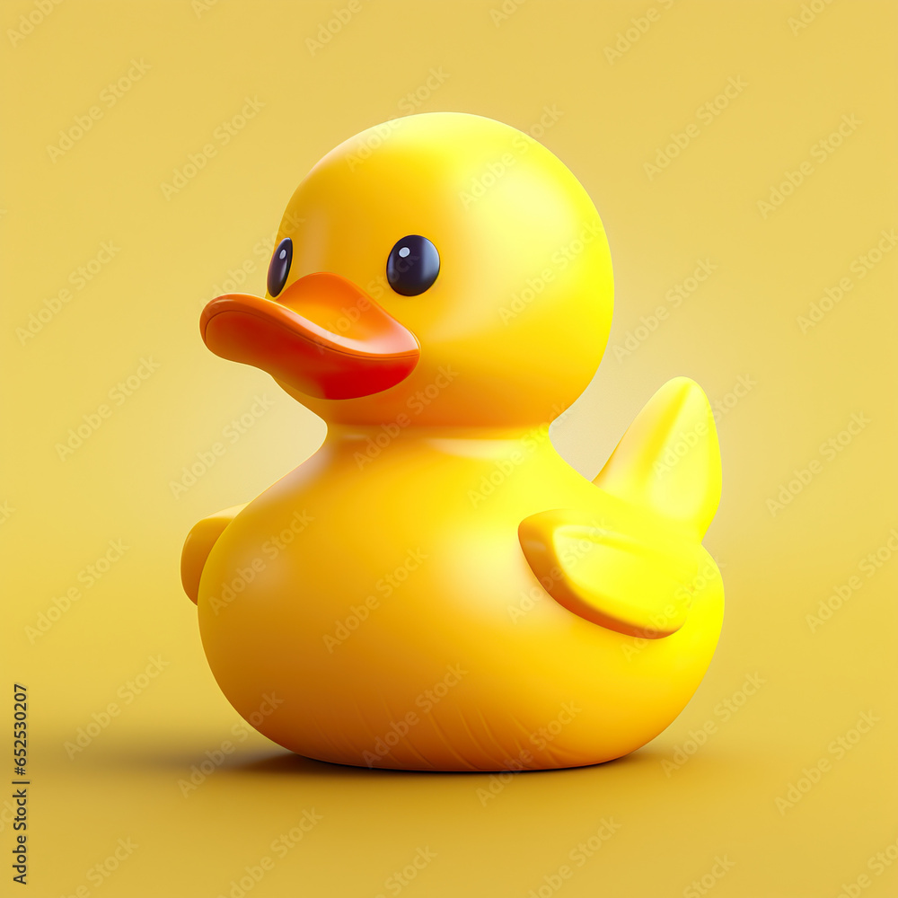3d 32-bit isometric yellow colored rubber duck. 3d 32-bit isometric yellow colored rubber duck.