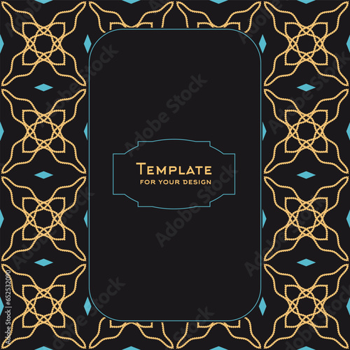Template for your design with ornamental elements decor for packing, banner, flyer and print design. Workpiece for your design.	