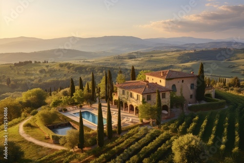 Unveiling a realm of absolute splendor, this extraant Italian villa embodies the essence of luxury, granting you exclusive access to a world where rolling vineyards become an integral part © Justlight