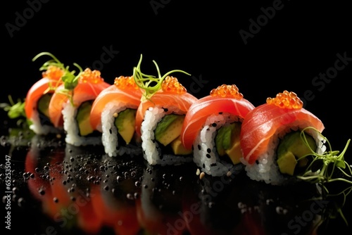 Indulge your senses in a realm where extraance meets innovation, where the fusion of jewellike, handcrafted sushi rolls and the tantalizing allure of fresh, exotic ingredients creates an