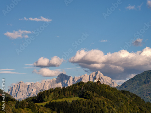 Wallfahrtskirche Frauenberg an der Enns mit Gesäuse photo