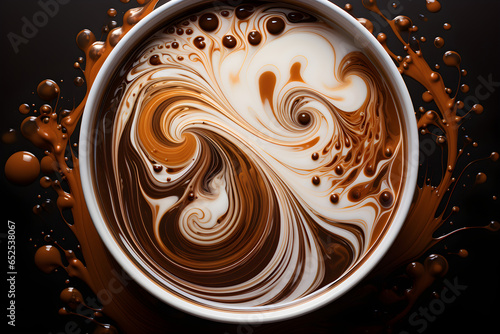 abstract coffee art