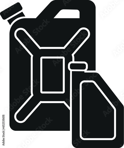 Cartoon Black and White Illustration Vector Of A Gas Fuel Jerry Can