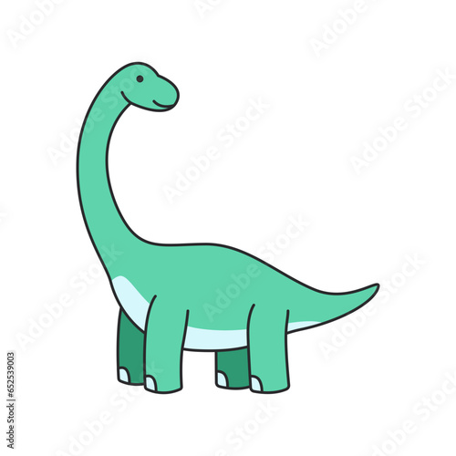 Dinosaur icon. Cartoon dinosaur vector icon for web design isolated on white background