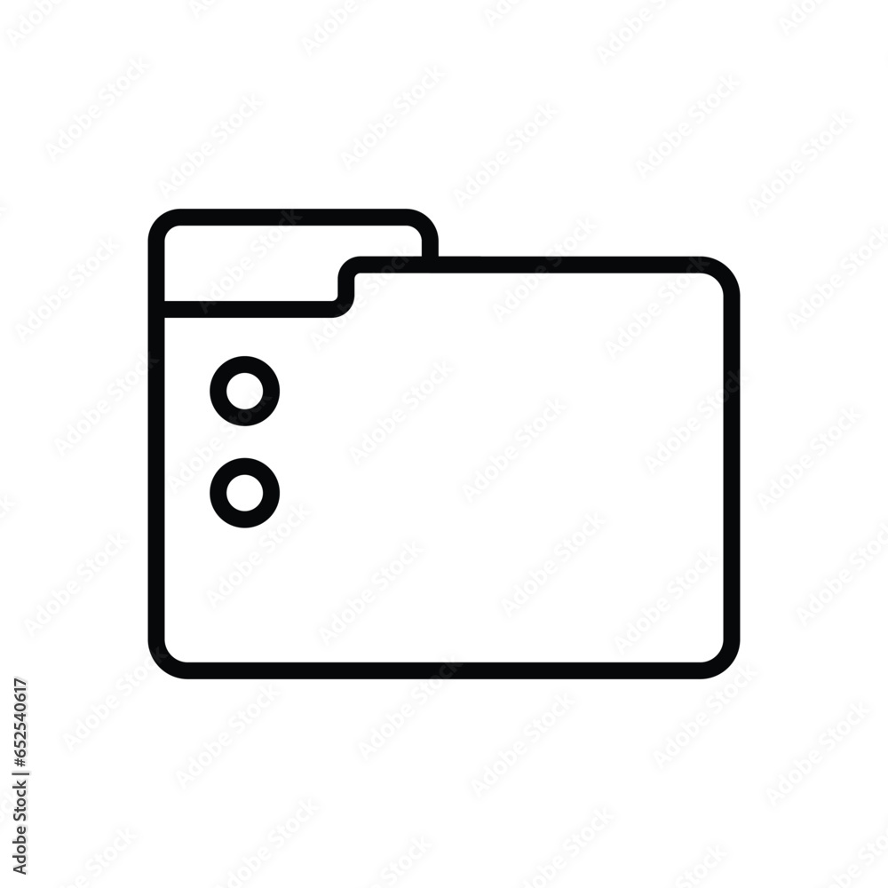 Simple binder folder icon vector isolated on white background. Folder line icon vector illustration for graphic design, UI, or digital web. Simple binder folder icon vector isolated on white background. Folder line icon vector illustration for graphic design, UI, or digital web.
