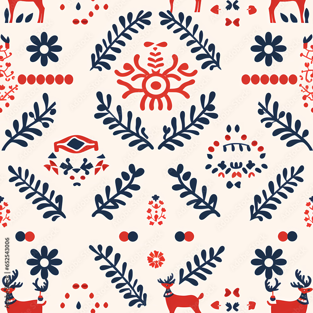Christmas is here! Varied Sweater Pattern Illustration. Generative AI illustration.