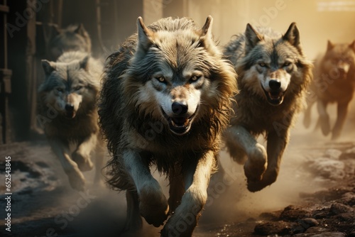 Ancient Wilderness: Witnessing a Medieval Gray Wolf Pack in Communal Sprint