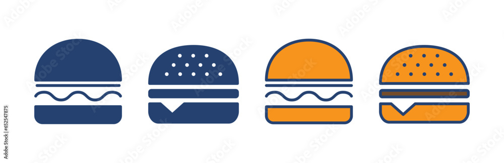 Burger icon vector. burger sign and symbol. hamburger Burger icon vector. burger sign and symbol. hamburger