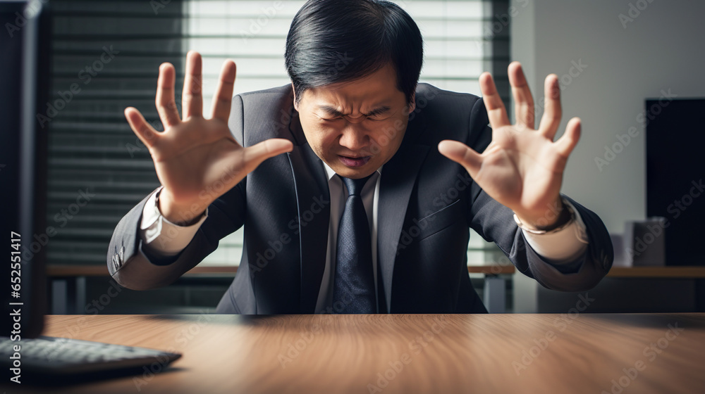 両手を広げて降参する男性 Stock Photo | Adobe Stock