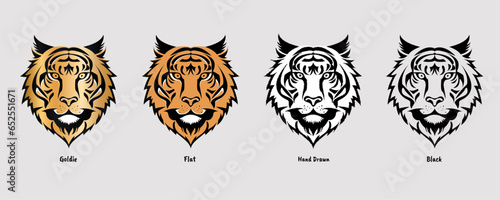 Tiger head is suitable for logos and tattoos