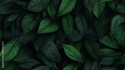 abstract green leaf texture  tropical leaf foliage nature dark green background