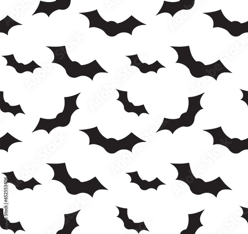 Vector isolated pattern on the white background, outline illustration of a simple Halloween bats, clipart useful for halloween party decoration, hand drawn image