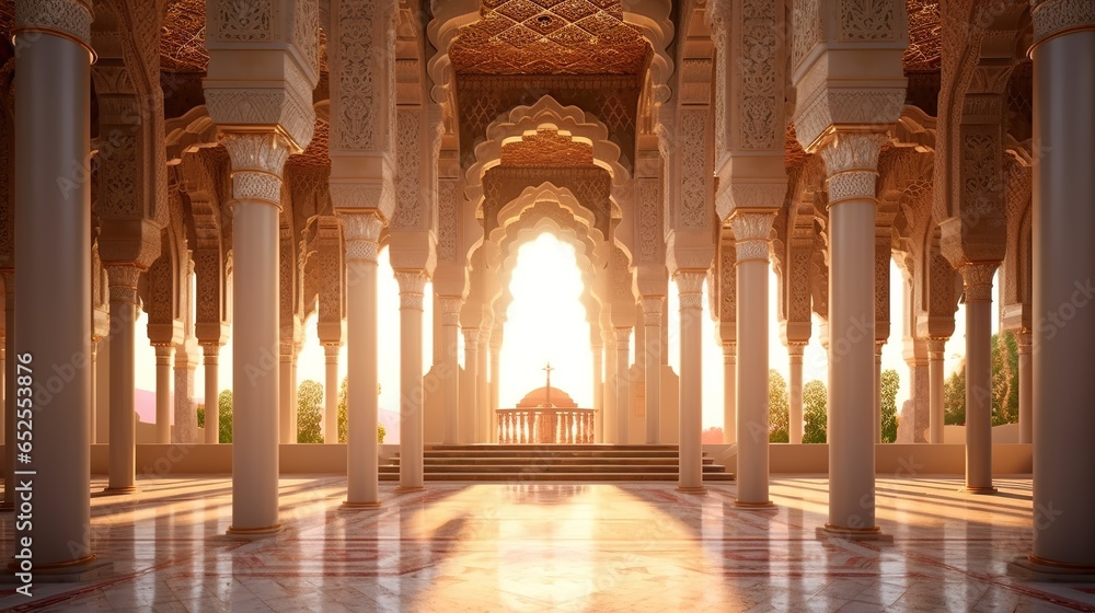 interior of the mosque country - obrazy, fototapety, plakaty 