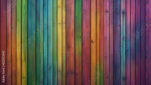 colorful wood strips texture background ai generated