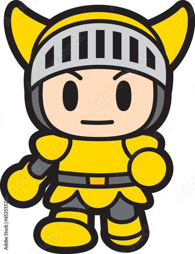ゲーム風　戦士キャラクター　歩く　右足