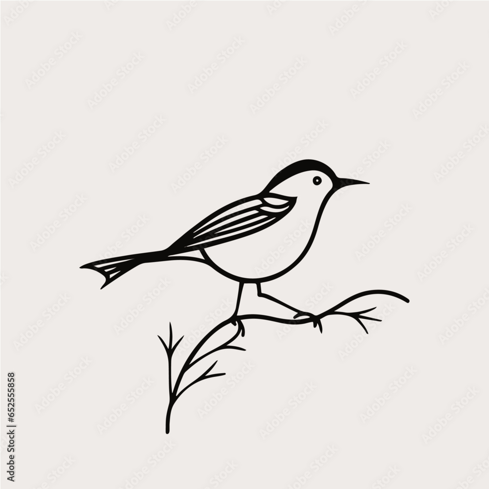 simple one line drawing of bird, vector logo simple one line drawing of bird, vector logo