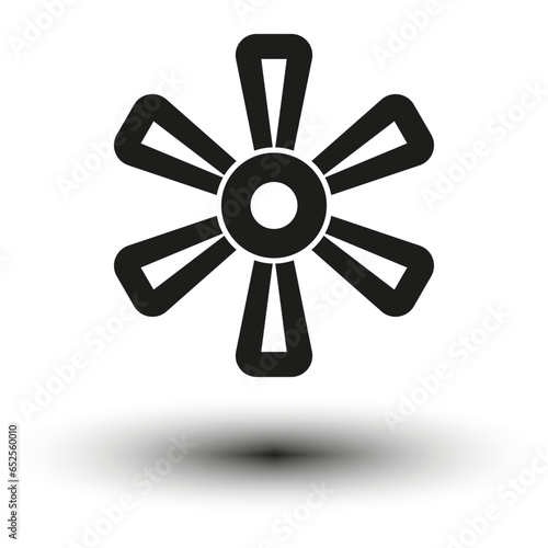 Fan icon. Vector illustration. EPS 10.