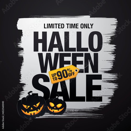 halloween sale banner layout design. vector illustration